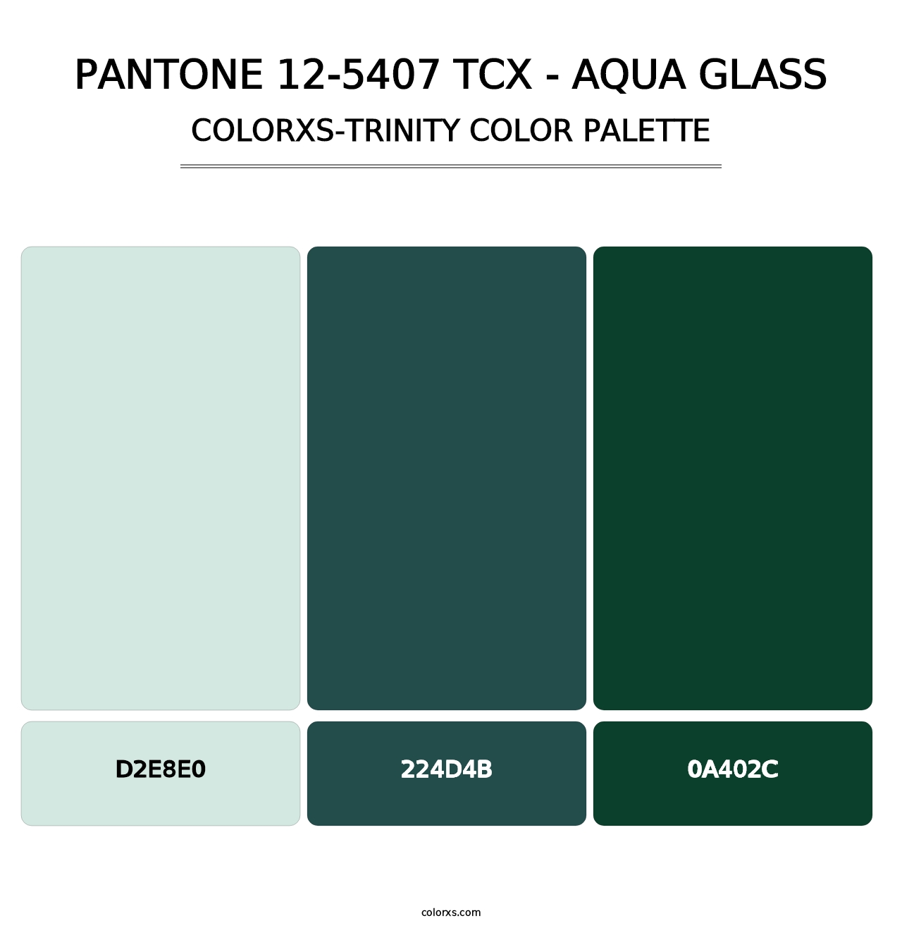 PANTONE 12-5407 TCX - Aqua Glass - Colorxs Trinity Palette