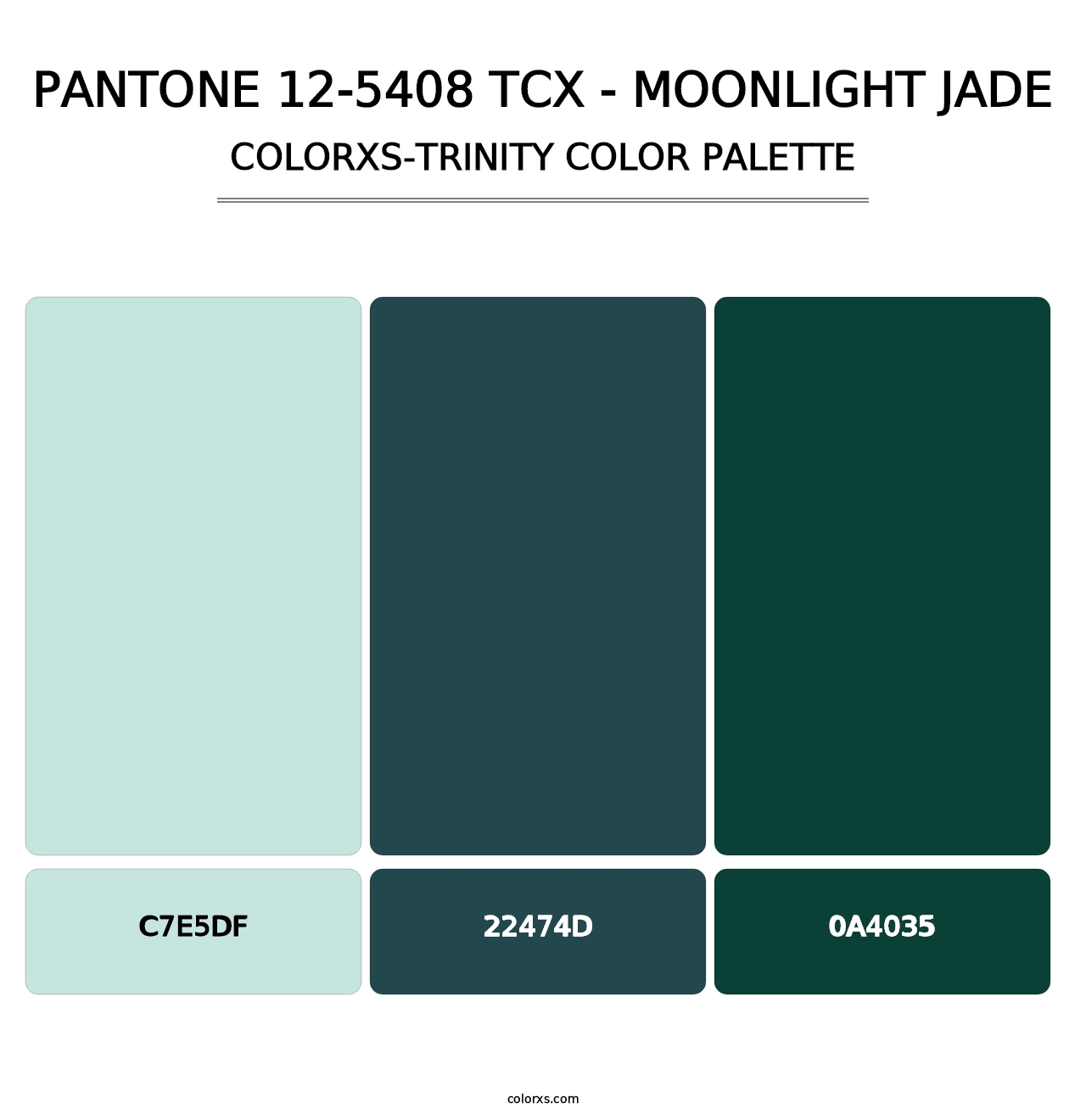 PANTONE 12-5408 TCX - Moonlight Jade - Colorxs Trinity Palette