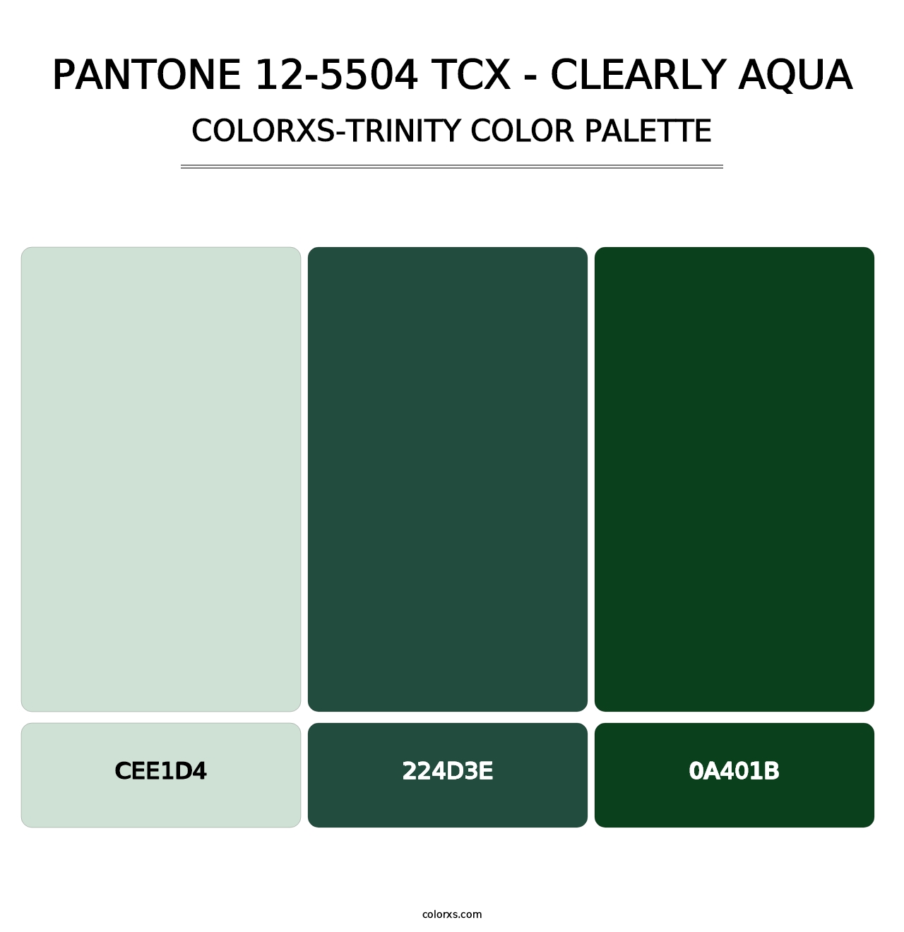 PANTONE 12-5504 TCX - Clearly Aqua - Colorxs Trinity Palette