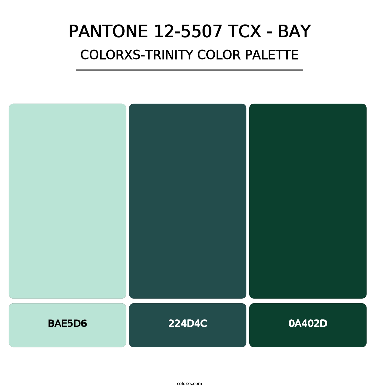 PANTONE 12-5507 TCX - Bay - Colorxs Trinity Palette