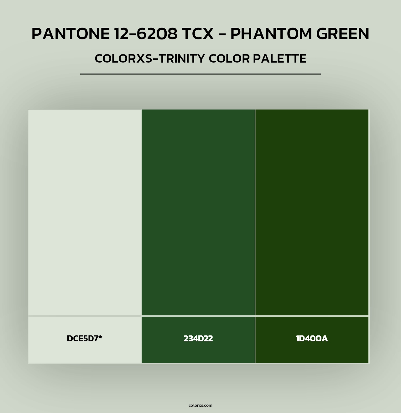 PANTONE 12-6208 TCX - Phantom Green - Colorxs Trinity Palette