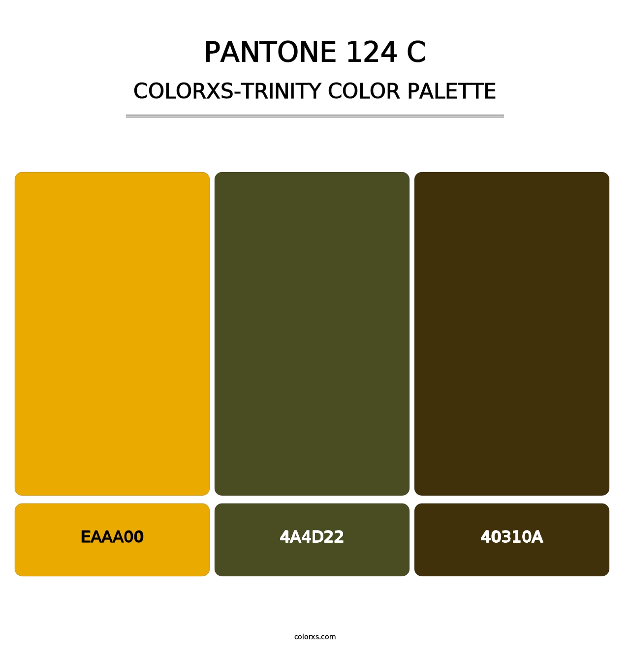 PANTONE 124 C - Colorxs Trinity Palette