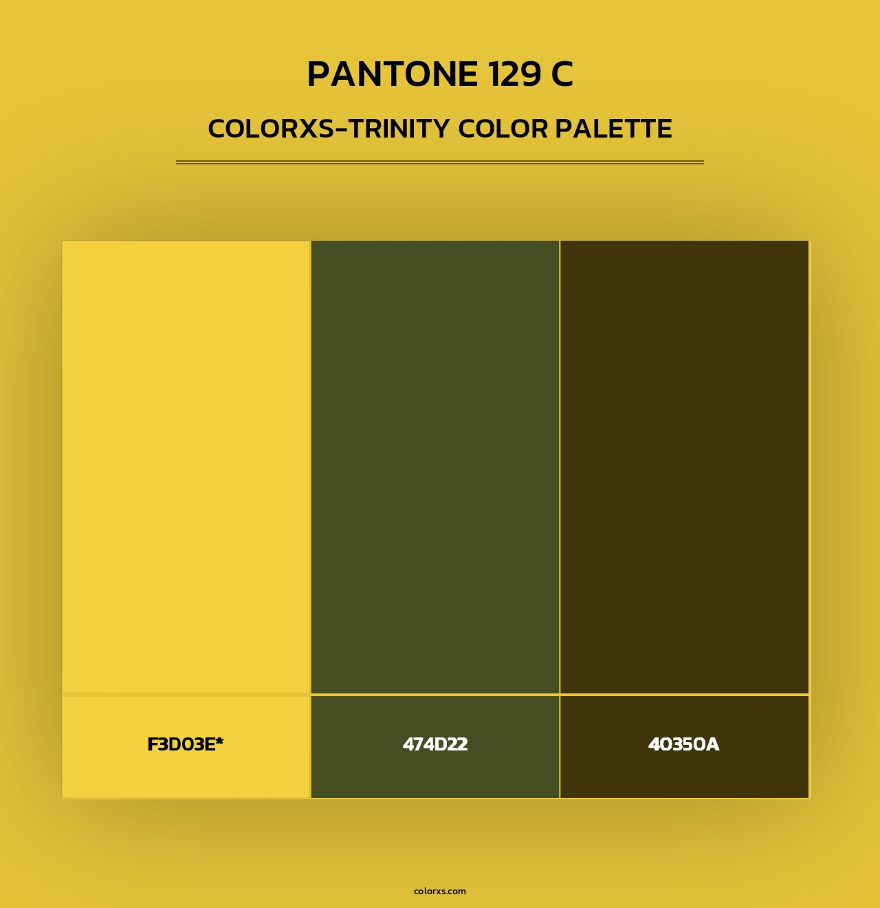 PANTONE 129 C - Colorxs Trinity Palette