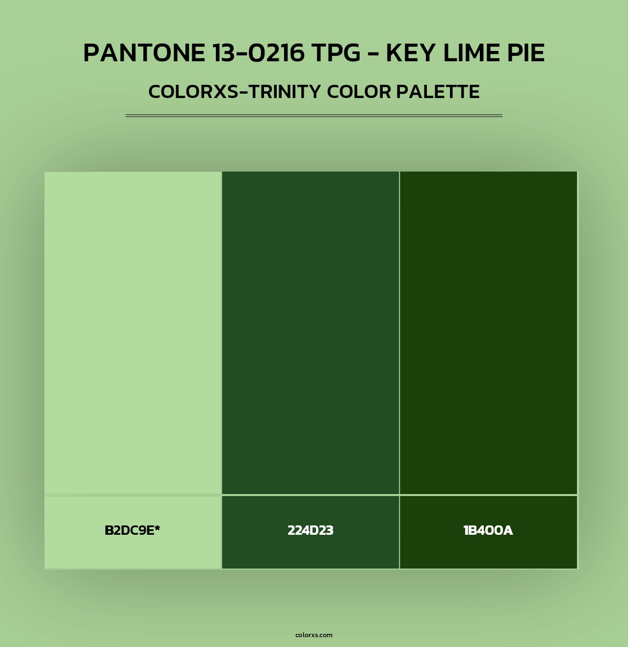 Pantone 13-0216 TPG - Key Lime Pie - Colorxs Trinity Palette