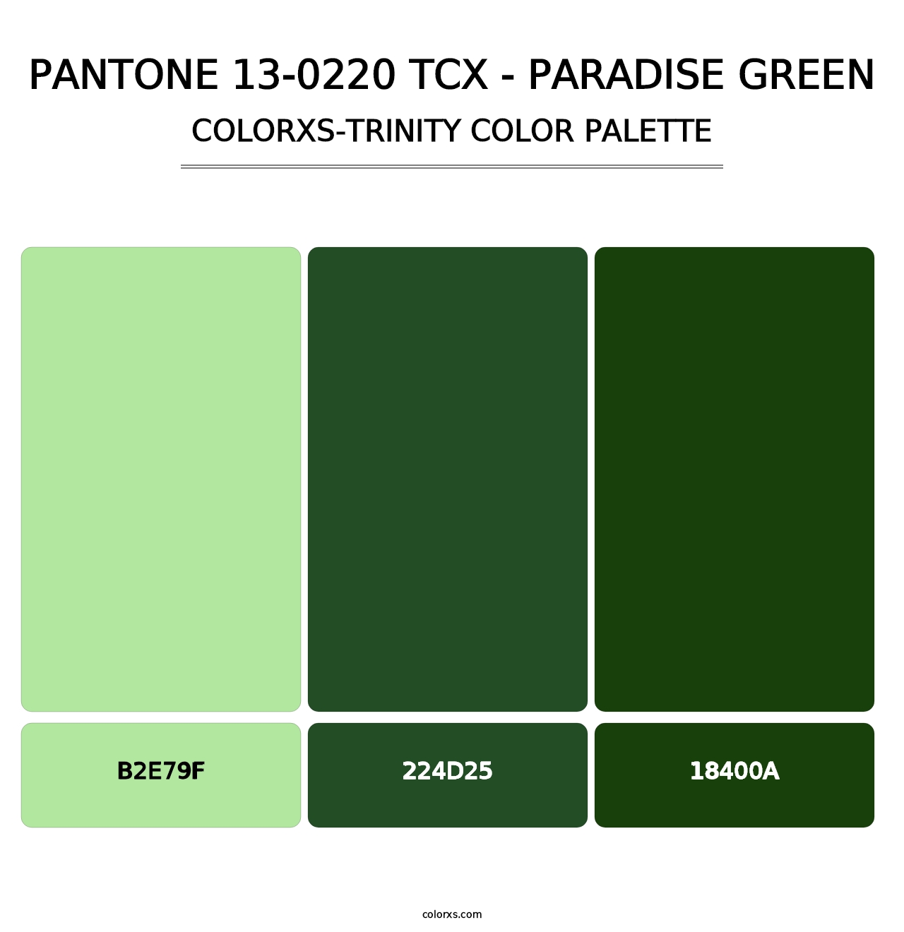 PANTONE 13-0220 TCX - Paradise Green - Colorxs Trinity Palette