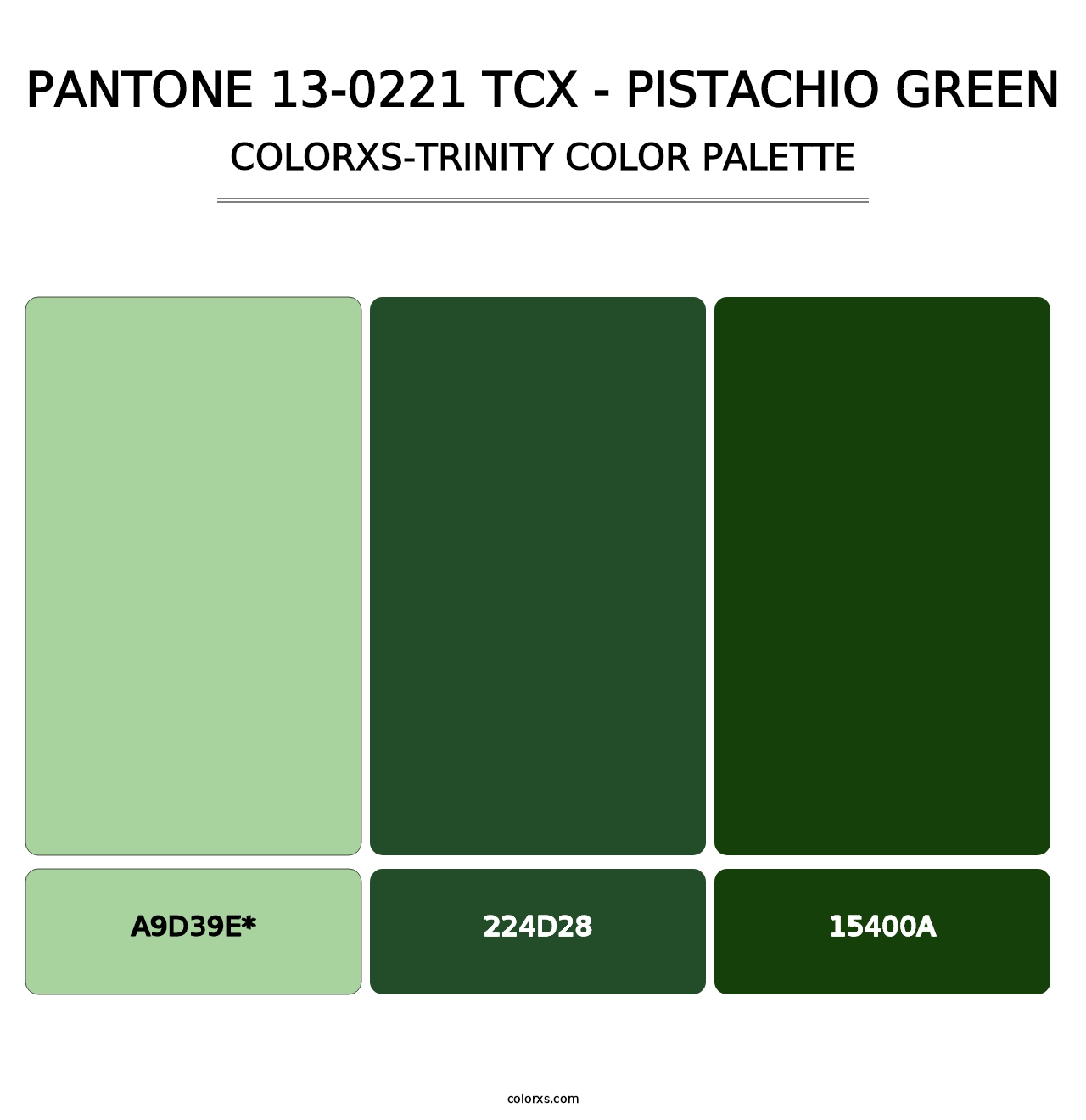PANTONE 13-0221 TCX - Pistachio Green - Colorxs Trinity Palette