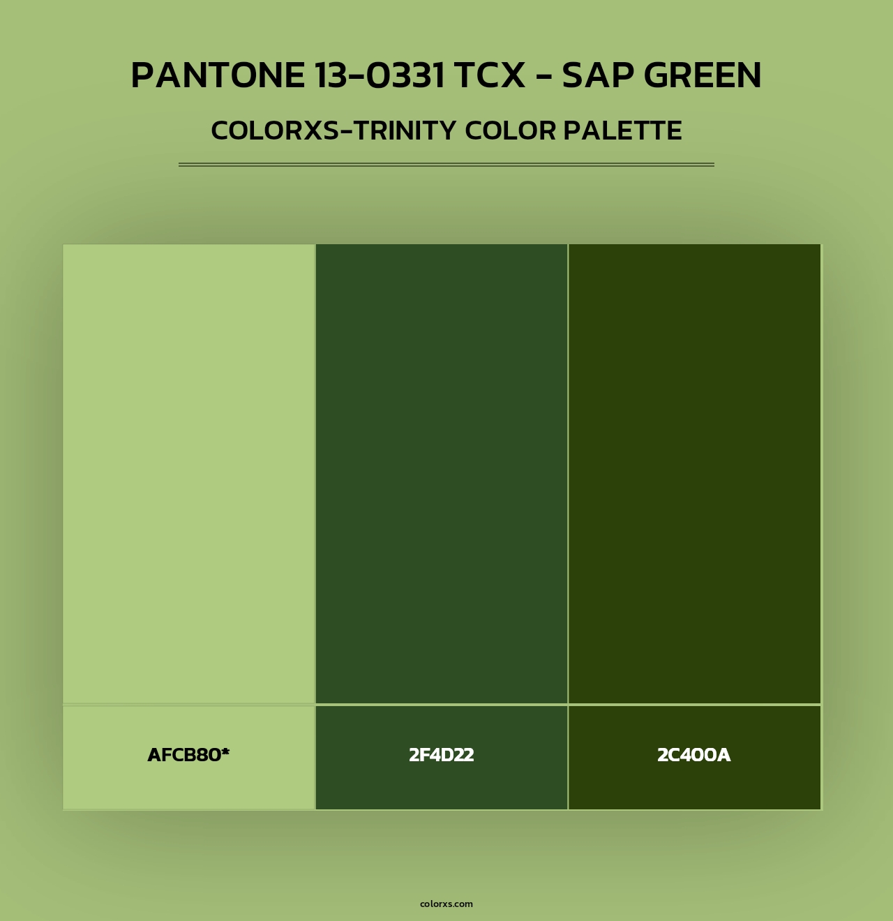 PANTONE 13-0331 TCX - Sap Green - Colorxs Trinity Palette