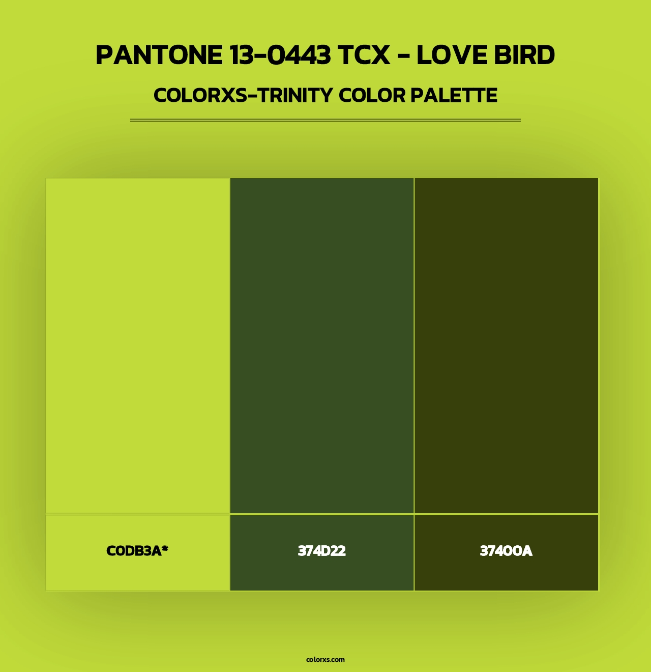 PANTONE 13-0443 TCX - Love Bird - Colorxs Trinity Palette