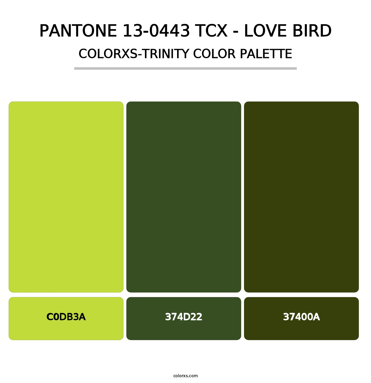 PANTONE 13-0443 TCX - Love Bird - Colorxs Trinity Palette