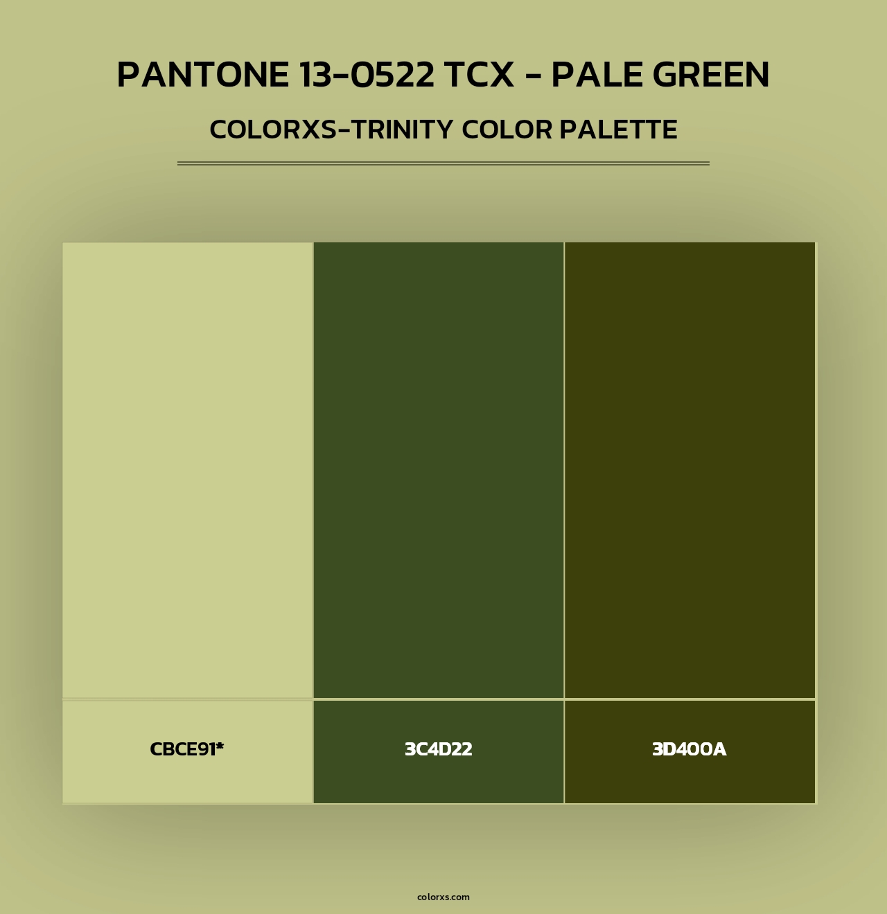 PANTONE 13-0522 TCX - Pale Green - Colorxs Trinity Palette