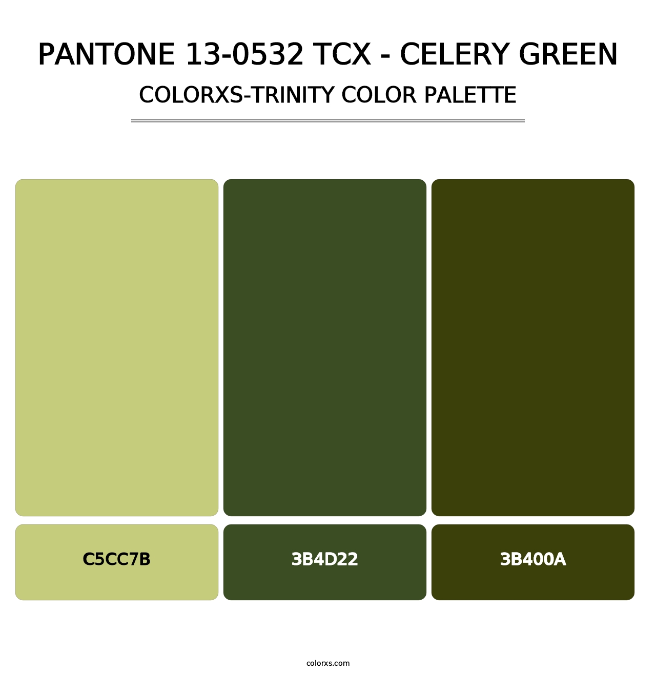 PANTONE 13-0532 TCX - Celery Green - Colorxs Trinity Palette