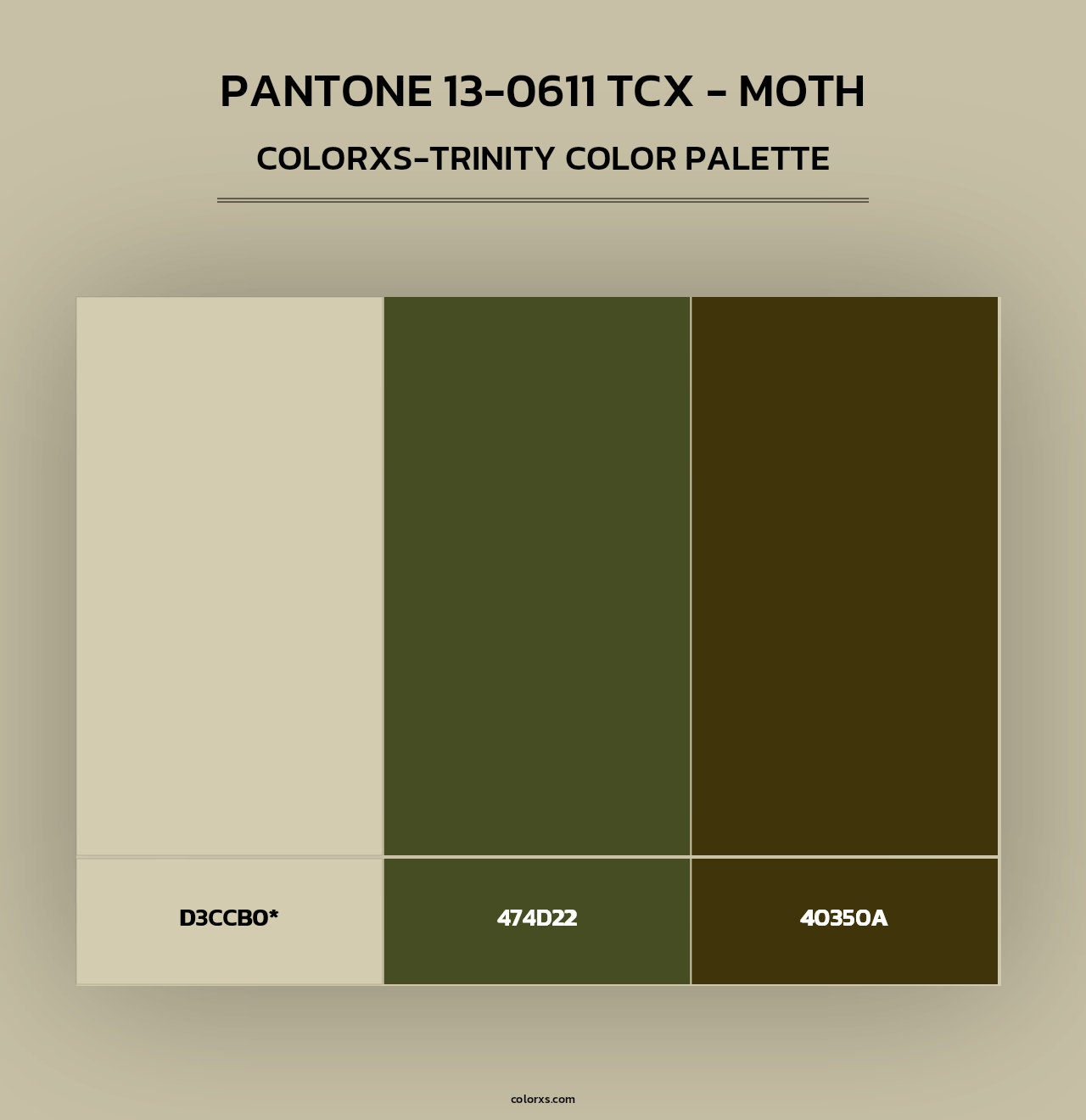 PANTONE 13-0611 TCX - Moth - Colorxs Trinity Palette