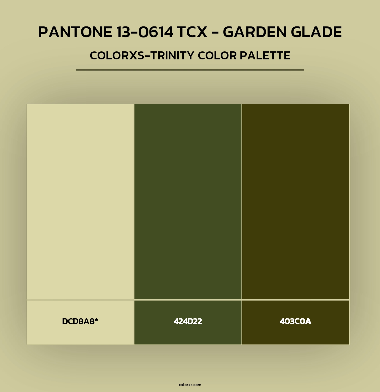 PANTONE 13-0614 TCX - Garden Glade - Colorxs Trinity Palette