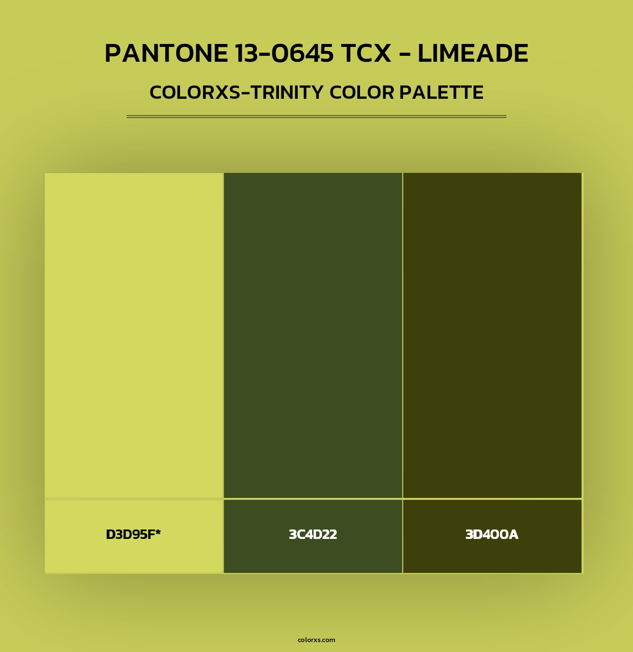 PANTONE 13-0645 TCX - Limeade - Colorxs Trinity Palette