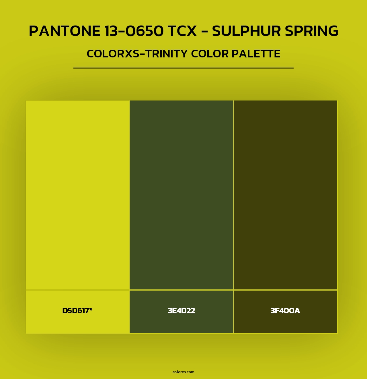PANTONE 13-0650 TCX - Sulphur Spring - Colorxs Trinity Palette