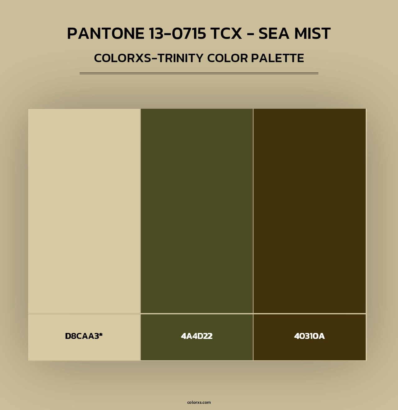 PANTONE 13-0715 TCX - Sea Mist - Colorxs Trinity Palette