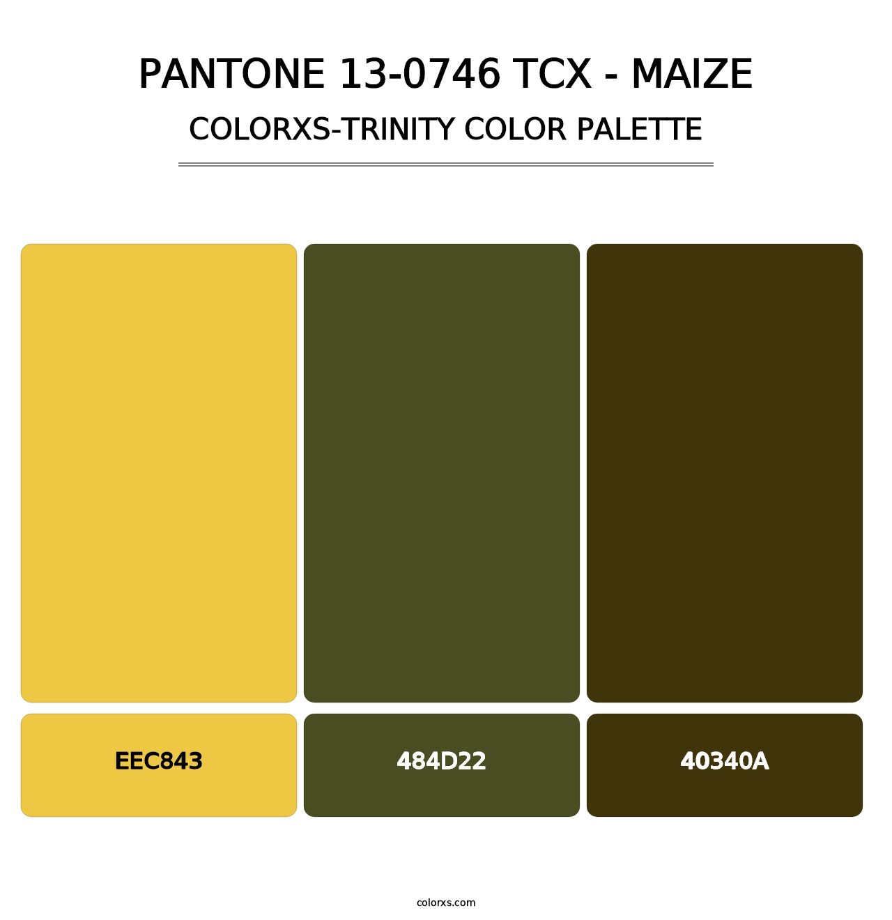 PANTONE 13-0746 TCX - Maize - Colorxs Trinity Palette