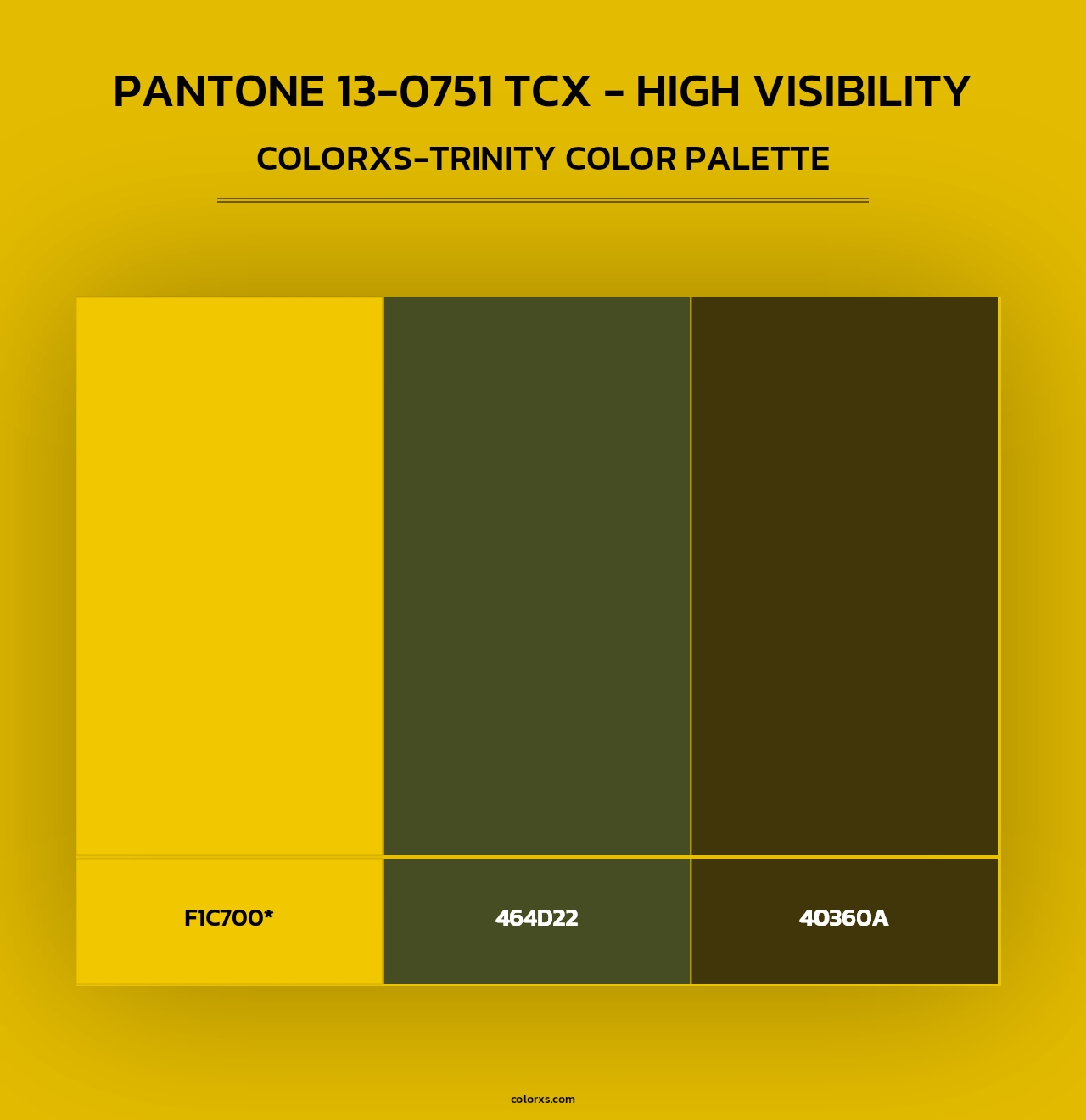 PANTONE 13-0751 TCX - High Visibility - Colorxs Trinity Palette