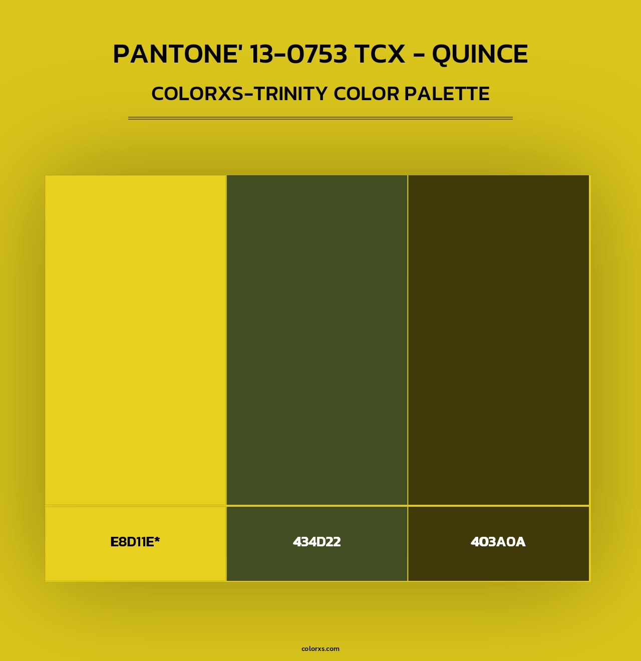 PANTONE' 13-0753 TCX - Quince - Colorxs Trinity Palette