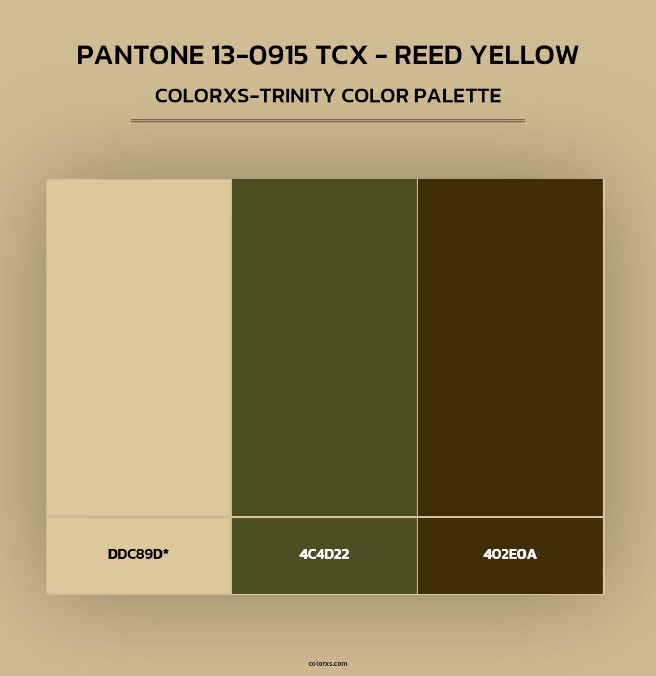 PANTONE 13-0915 TCX - Reed Yellow - Colorxs Trinity Palette