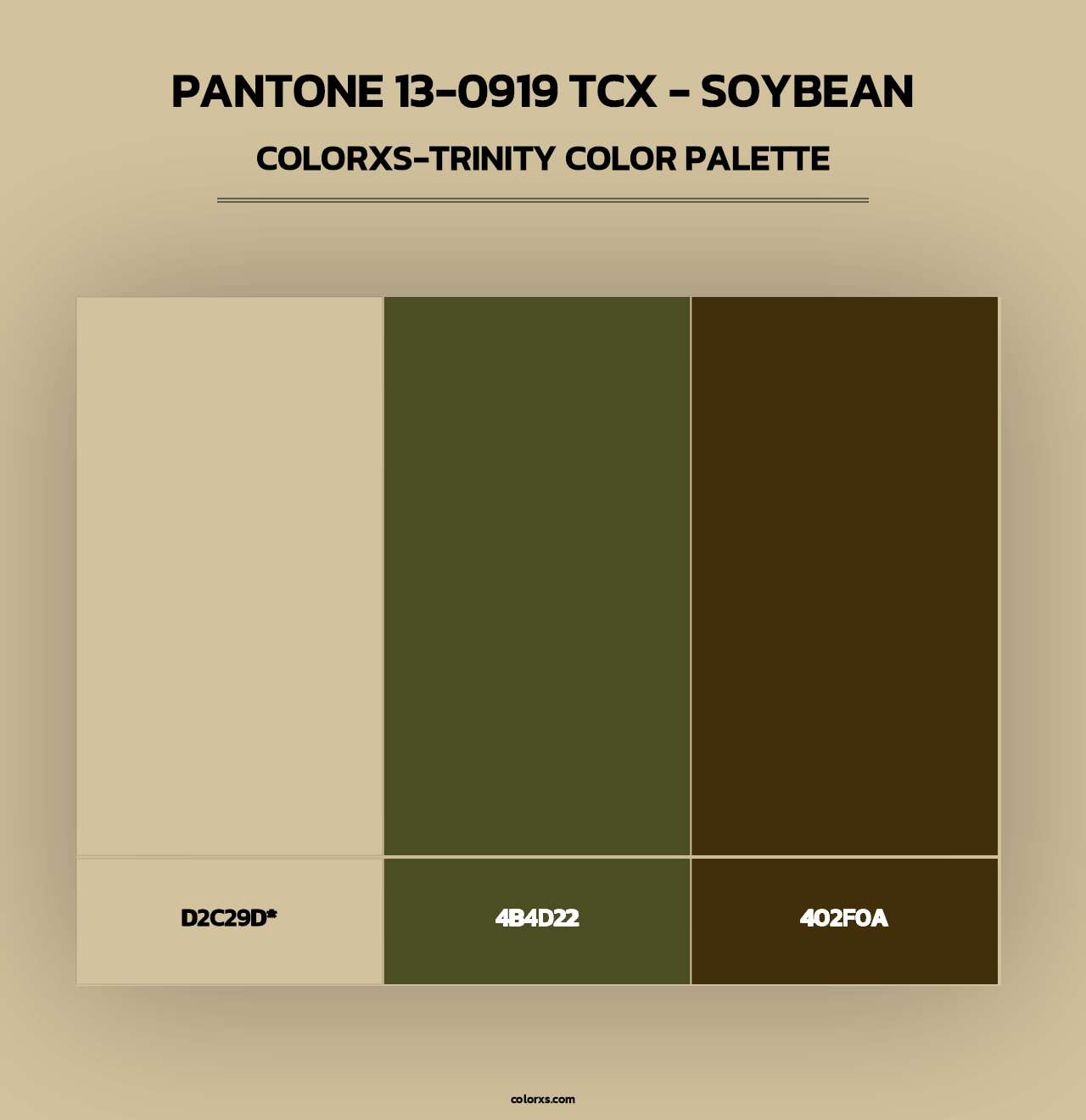 PANTONE 13-0919 TCX - Soybean - Colorxs Trinity Palette