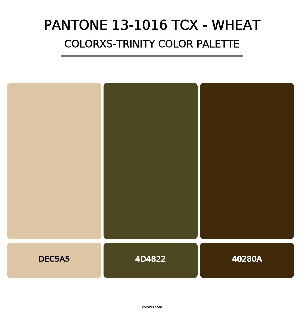 PANTONE 13-1016 TCX - Wheat - Colorxs Trinity Palette
