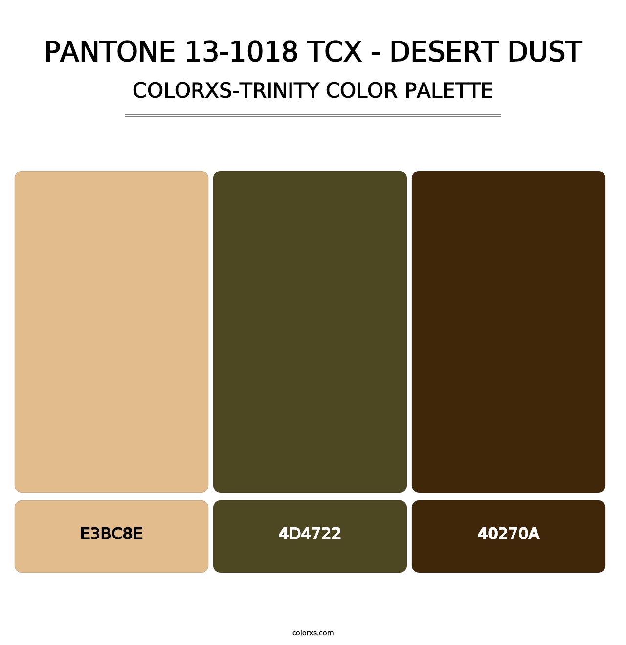 PANTONE 13-1018 TCX - Desert Dust - Colorxs Trinity Palette