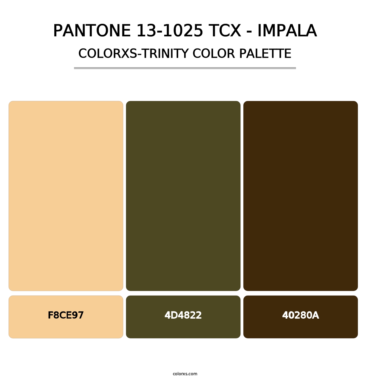 PANTONE 13-1025 TCX - Impala - Colorxs Trinity Palette