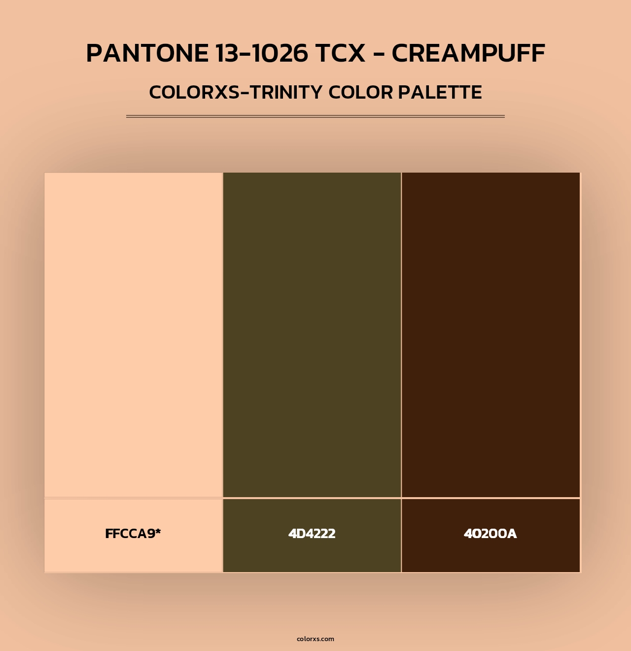 PANTONE 13-1026 TCX - Creampuff - Colorxs Trinity Palette