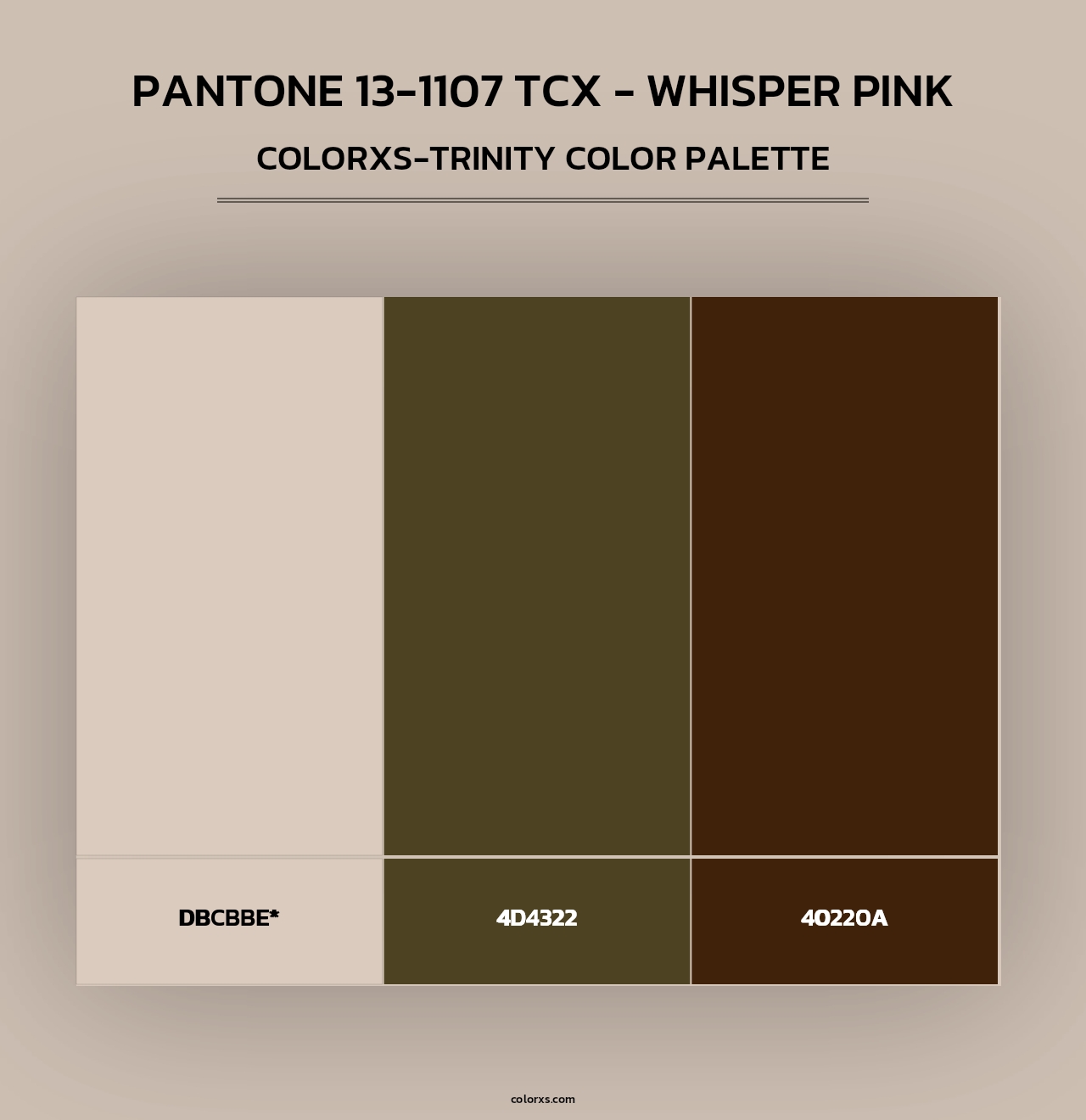 PANTONE 13-1107 TCX - Whisper Pink - Colorxs Trinity Palette