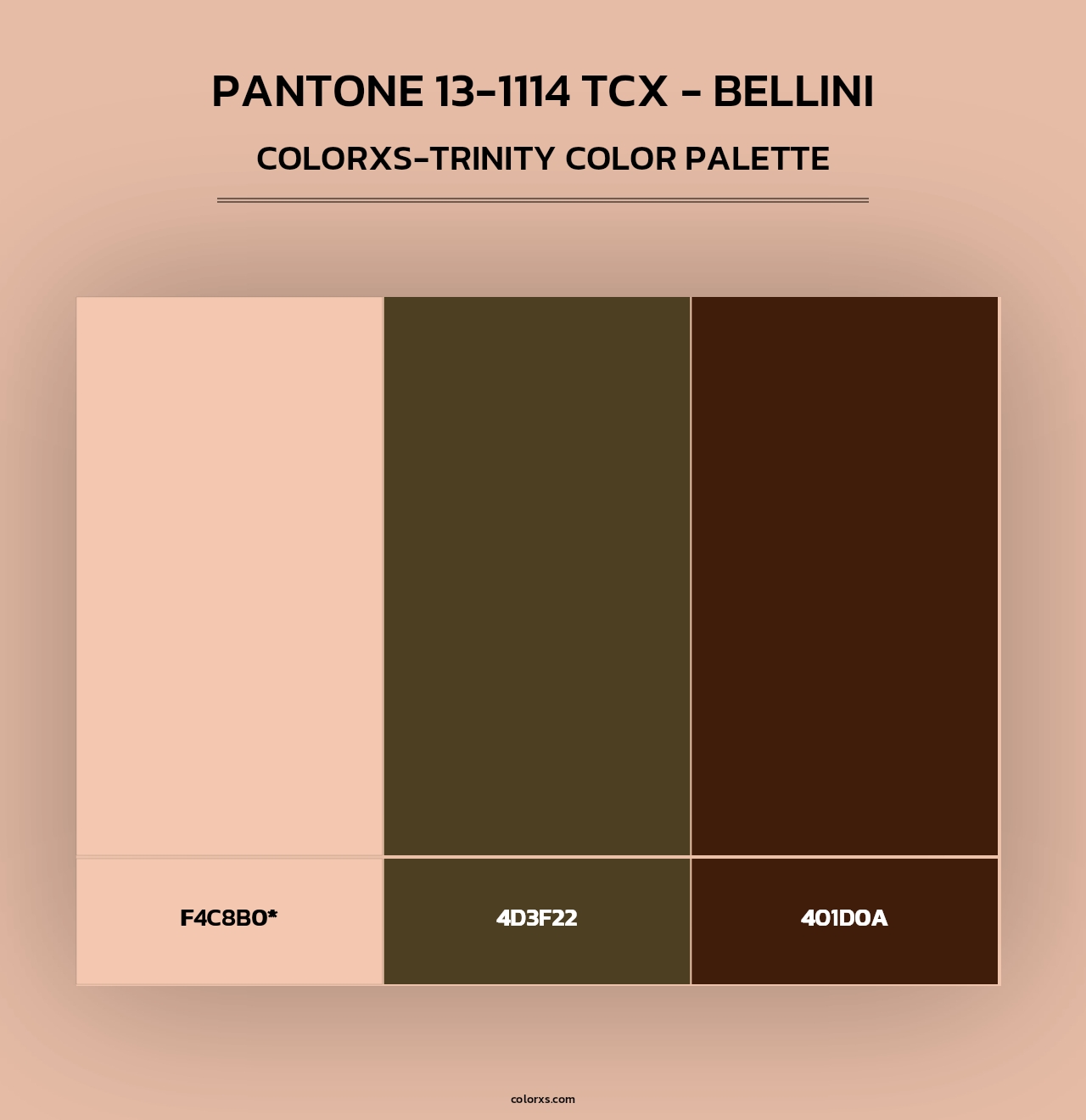PANTONE 13-1114 TCX - Bellini - Colorxs Trinity Palette