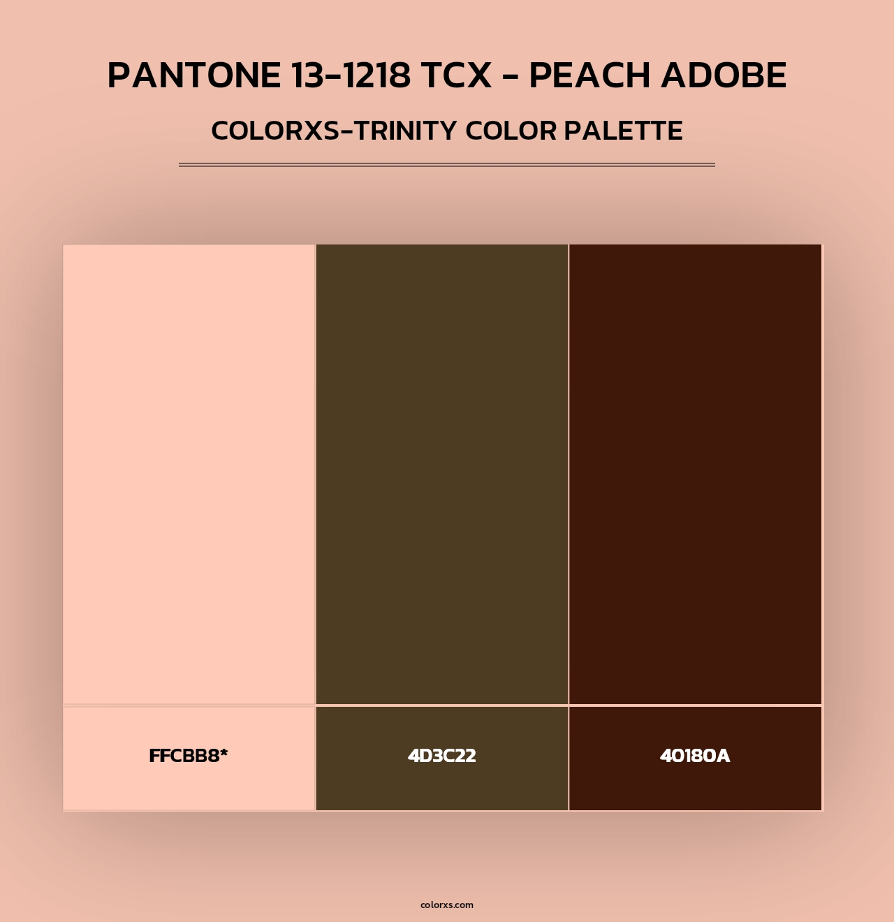 PANTONE 13-1218 TCX - Peach Adobe - Colorxs Trinity Palette