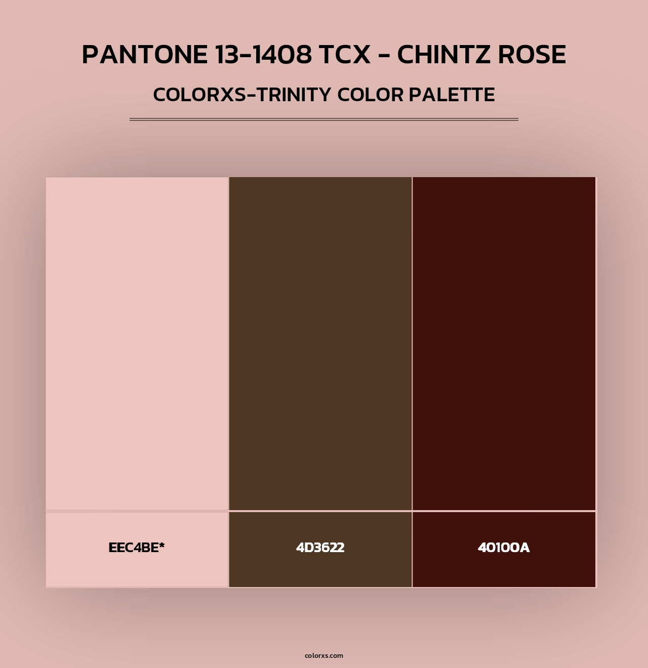 PANTONE 13-1408 TCX - Chintz Rose - Colorxs Trinity Palette
