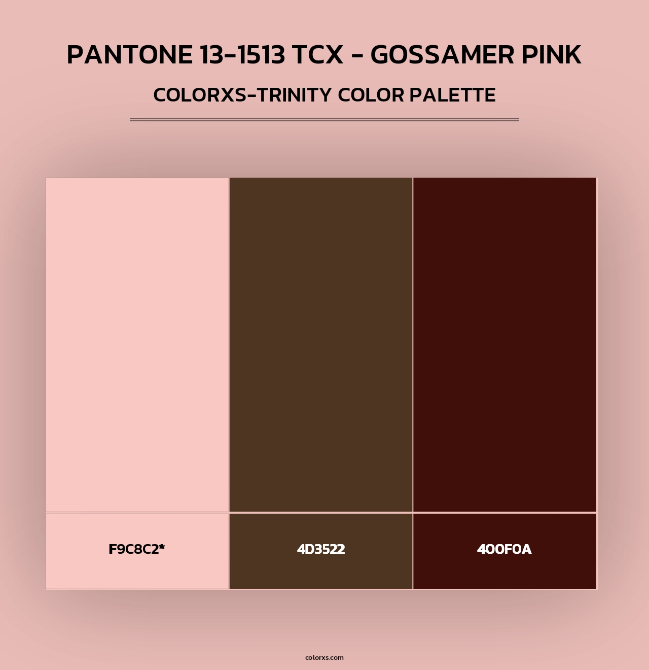 Pantone 13-1513 TCX - Gossamer Pink - Colorxs Trinity Palette