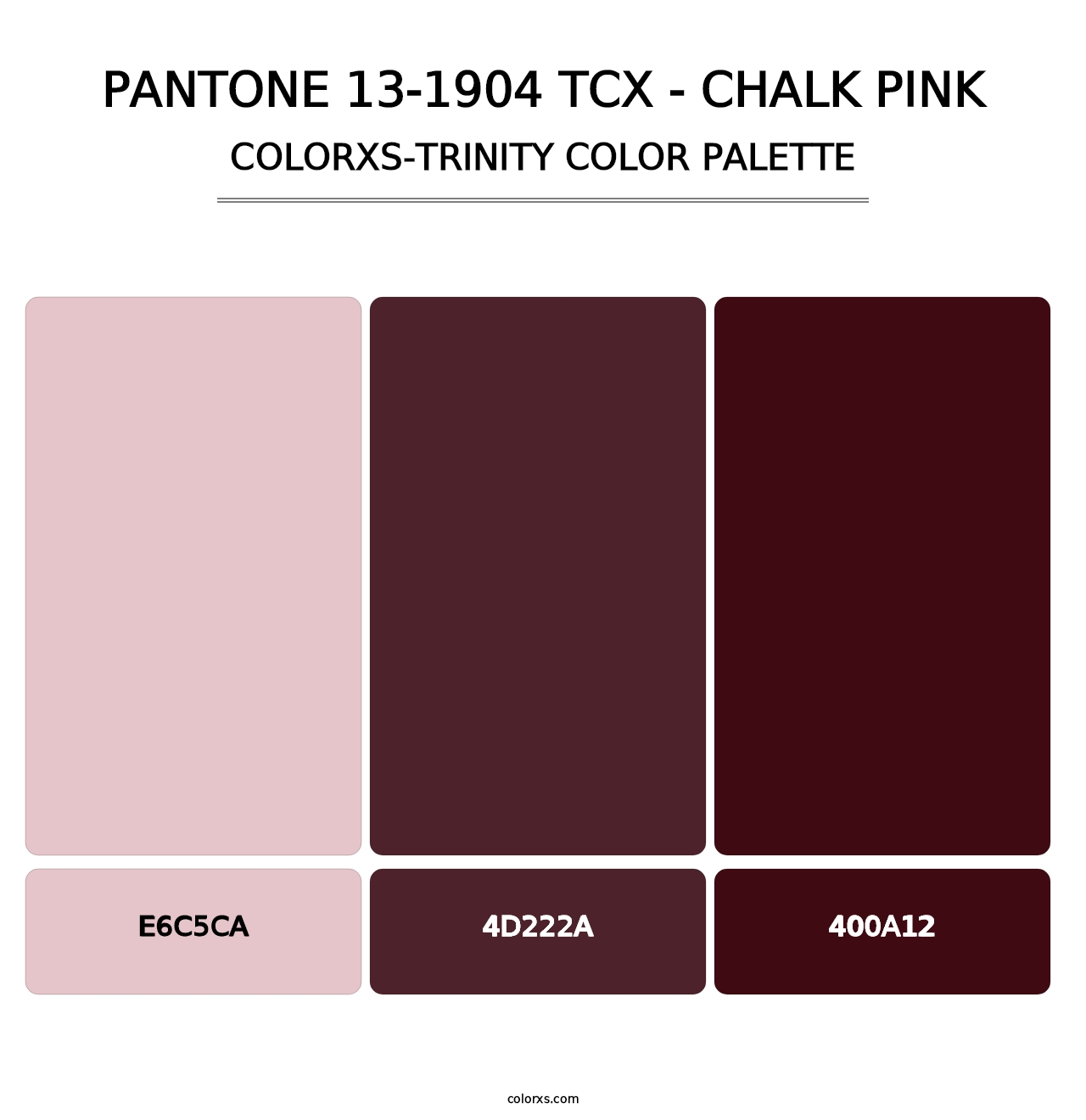 PANTONE 13-1904 TCX - Chalk Pink - Colorxs Trinity Palette