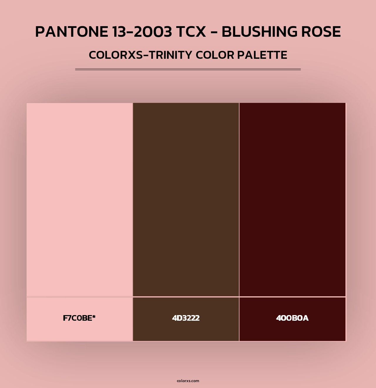 PANTONE 13-2003 TCX - Blushing Rose - Colorxs Trinity Palette