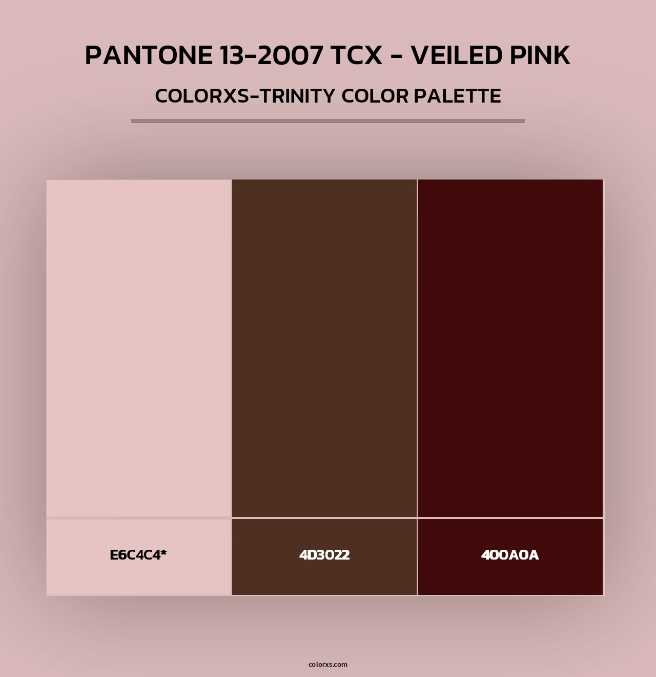 PANTONE 13-2007 TCX - Veiled Pink - Colorxs Trinity Palette