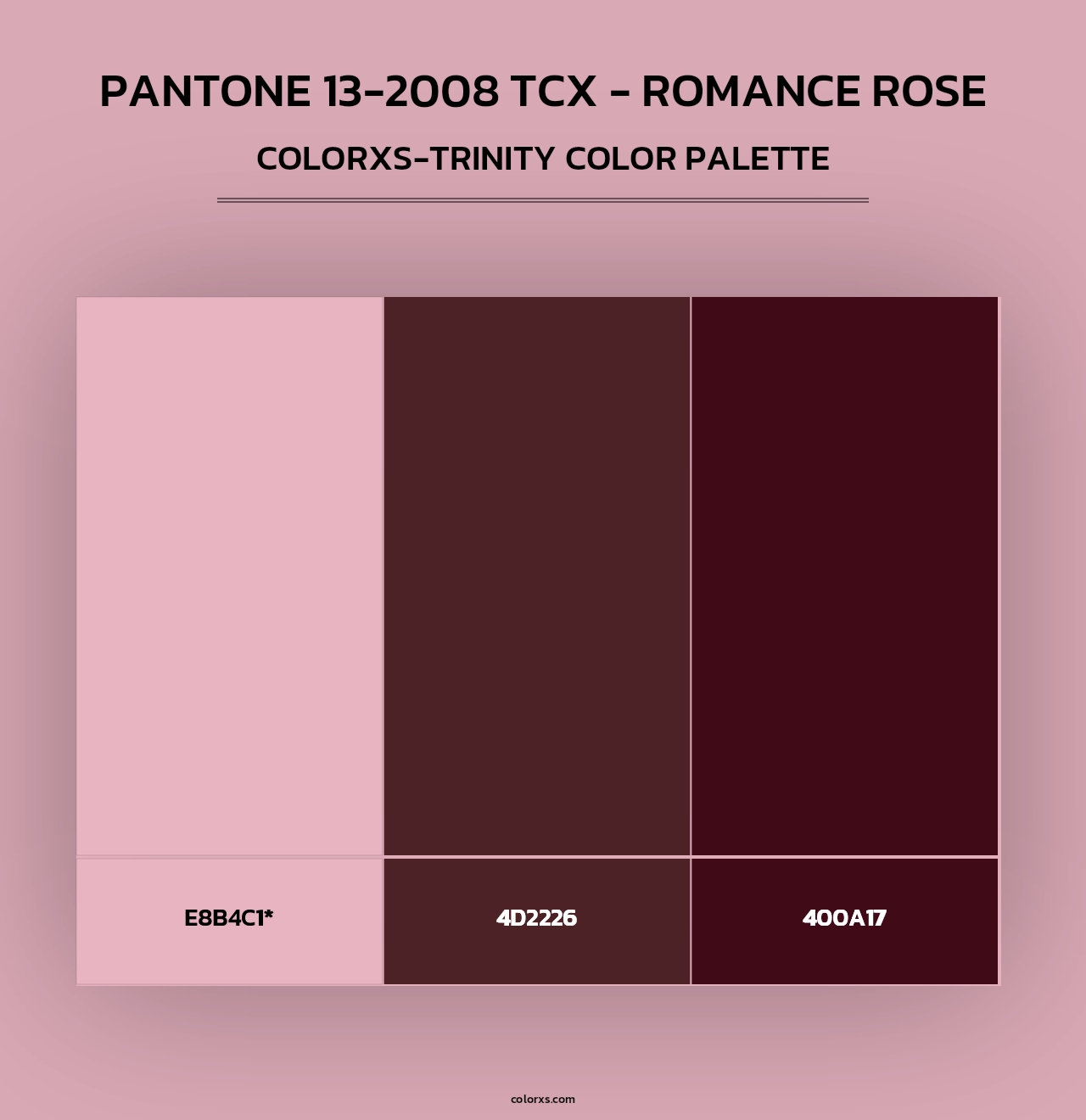 PANTONE 13-2008 TCX - Romance Rose - Colorxs Trinity Palette