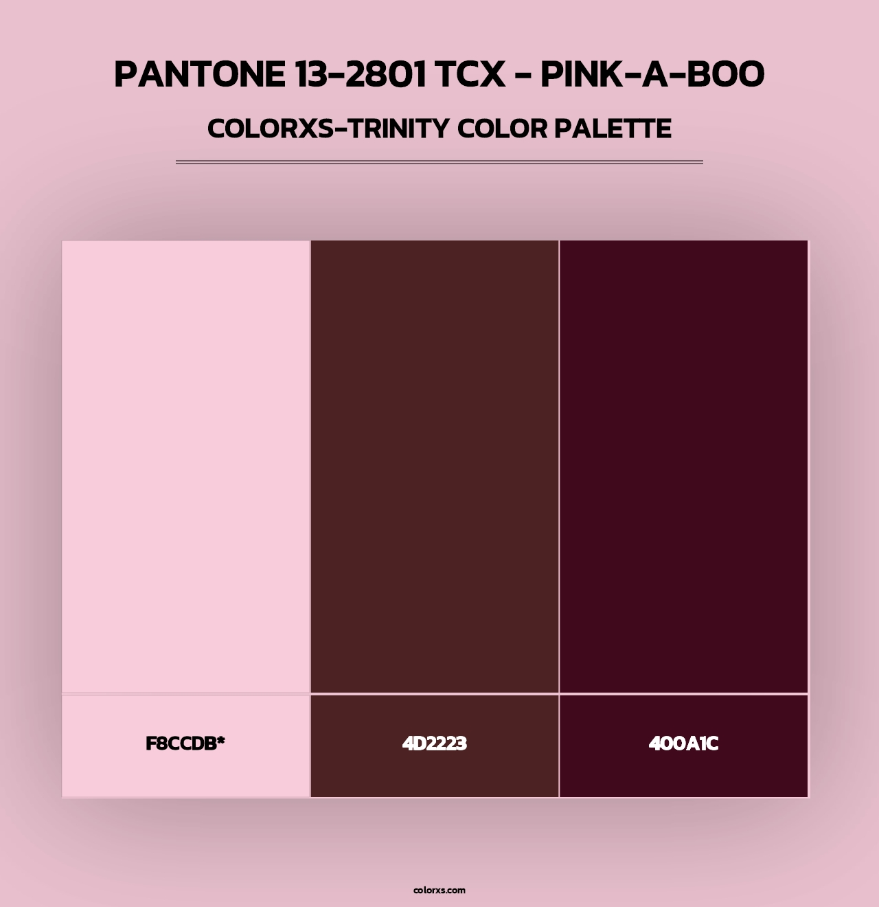 Pantone 13-2801 TCX - Pink-a-boo - Colorxs Trinity Palette