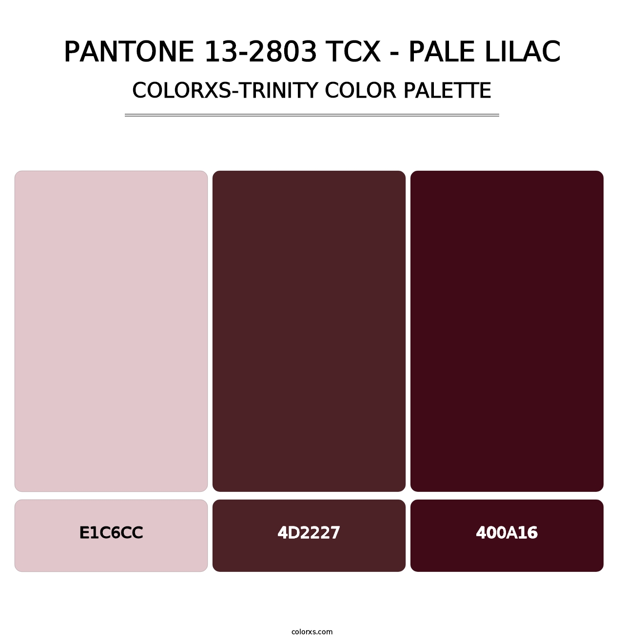 PANTONE 13-2803 TCX - Pale Lilac - Colorxs Trinity Palette