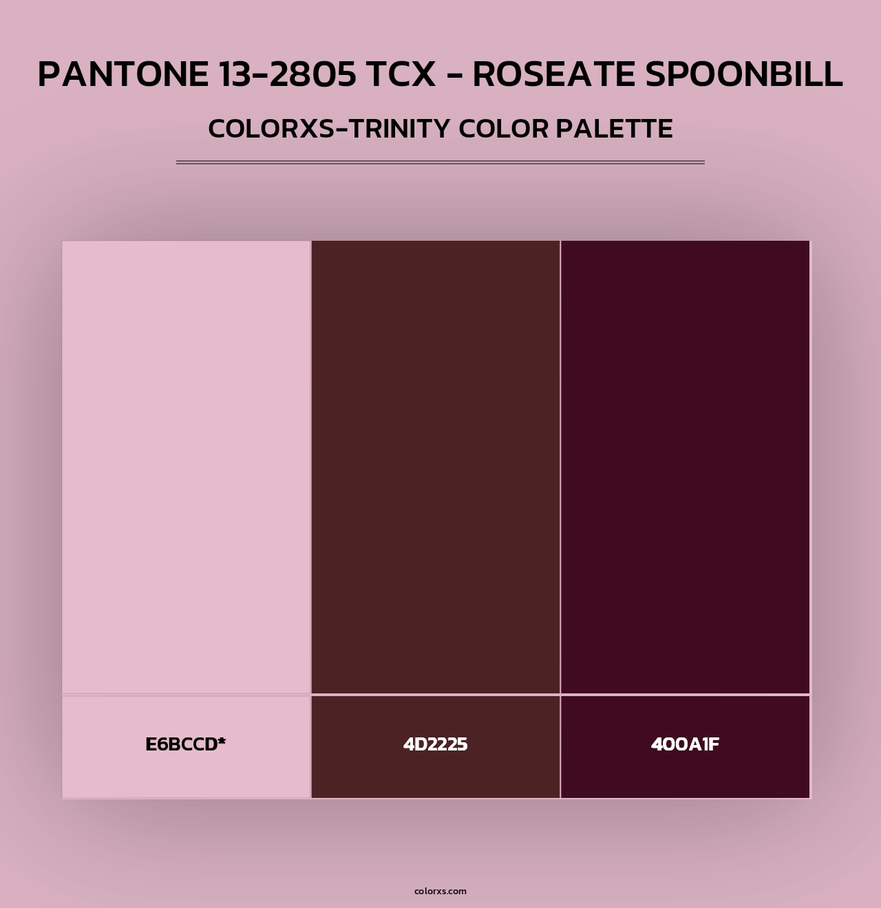 PANTONE 13-2805 TCX - Roseate Spoonbill - Colorxs Trinity Palette