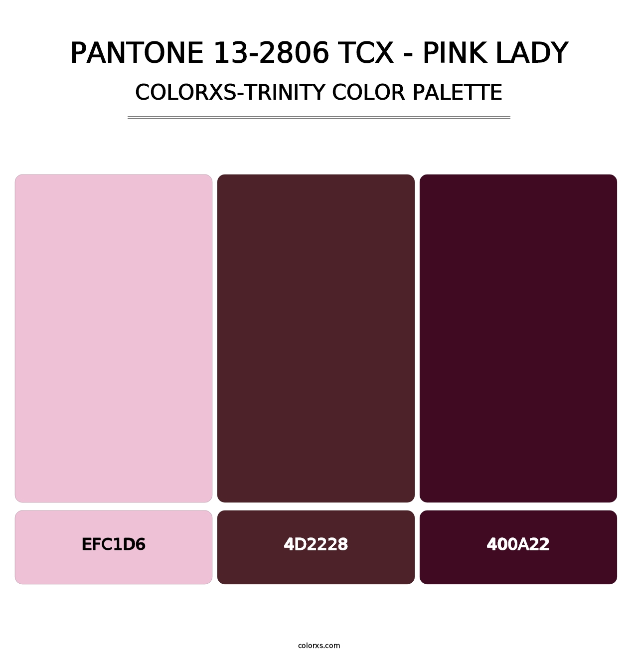 PANTONE 13-2806 TCX - Pink Lady - Colorxs Trinity Palette