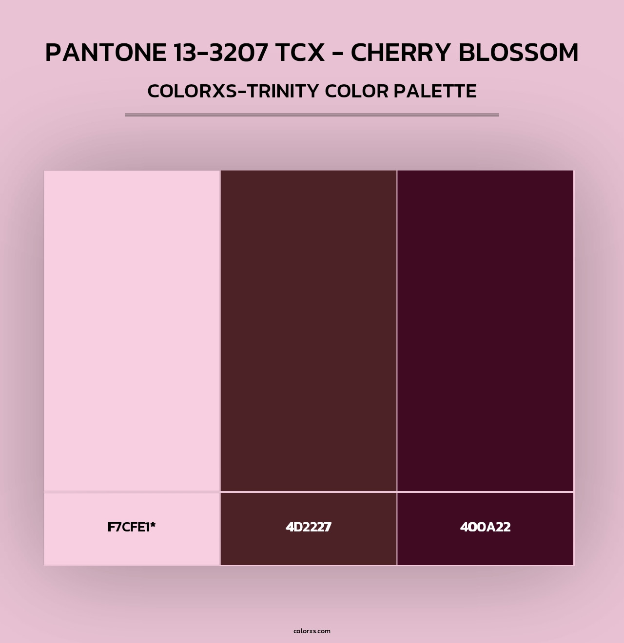 PANTONE 13-3207 TCX - Cherry Blossom - Colorxs Trinity Palette