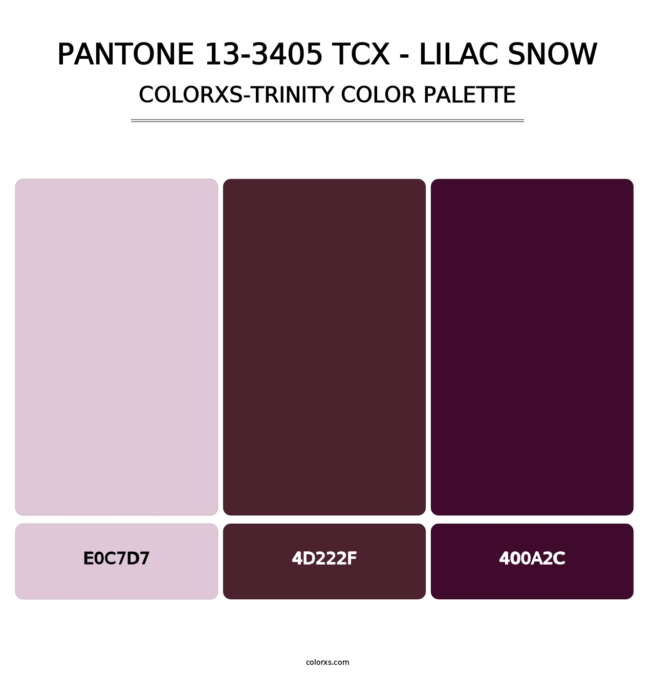 PANTONE 13-3405 TCX - Lilac Snow - Colorxs Trinity Palette