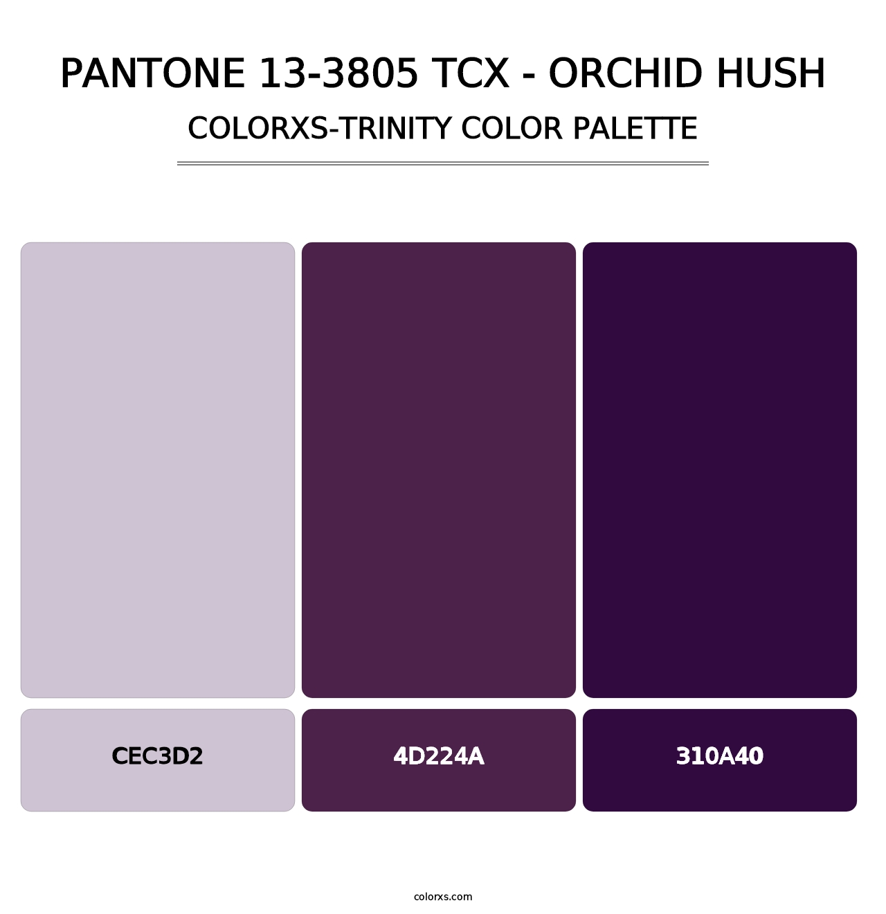 PANTONE 13-3805 TCX - Orchid Hush - Colorxs Trinity Palette