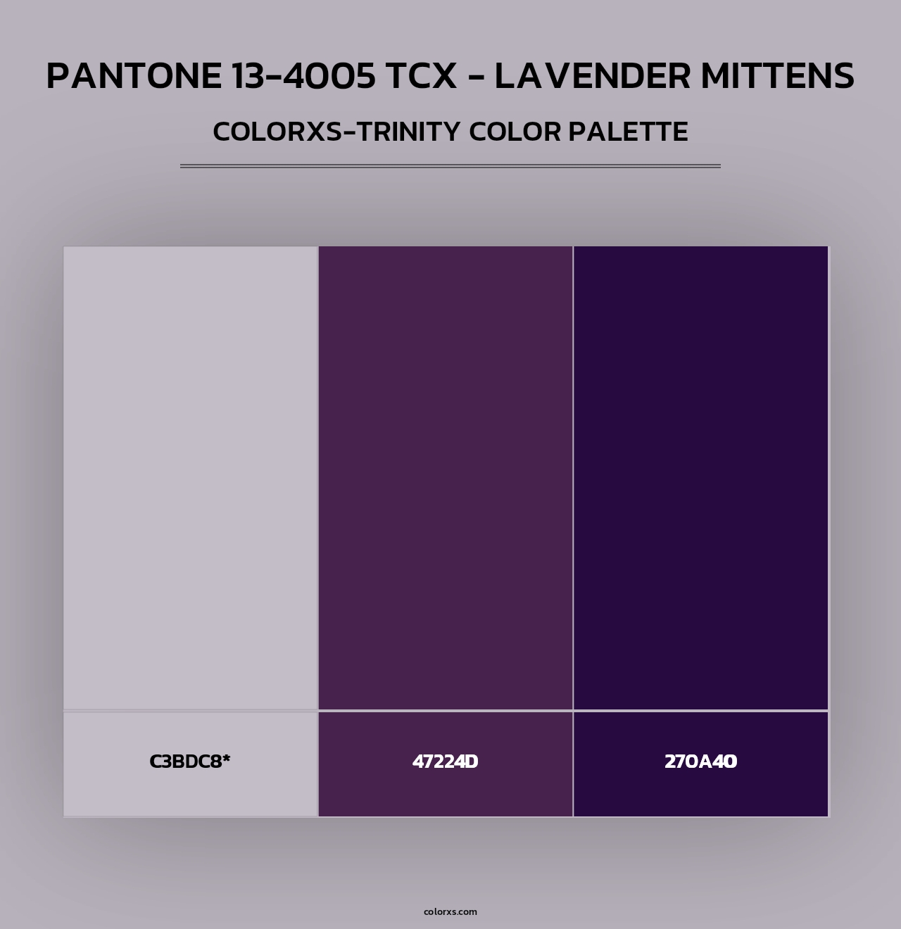 Pantone 13-4005 TCX - Lavender Mittens - Colorxs Trinity Palette