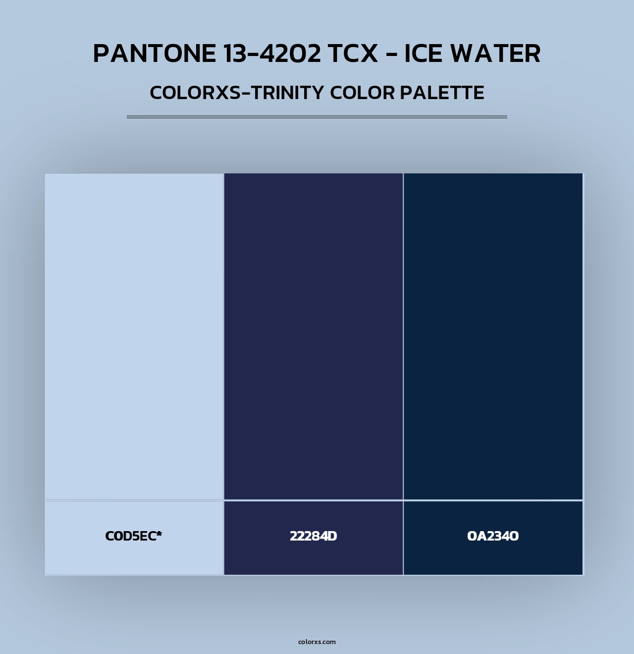 PANTONE 13-4202 TCX - Ice Water - Colorxs Trinity Palette