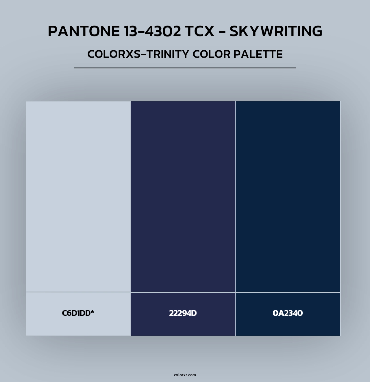 PANTONE 13-4302 TCX - Skywriting - Colorxs Trinity Palette