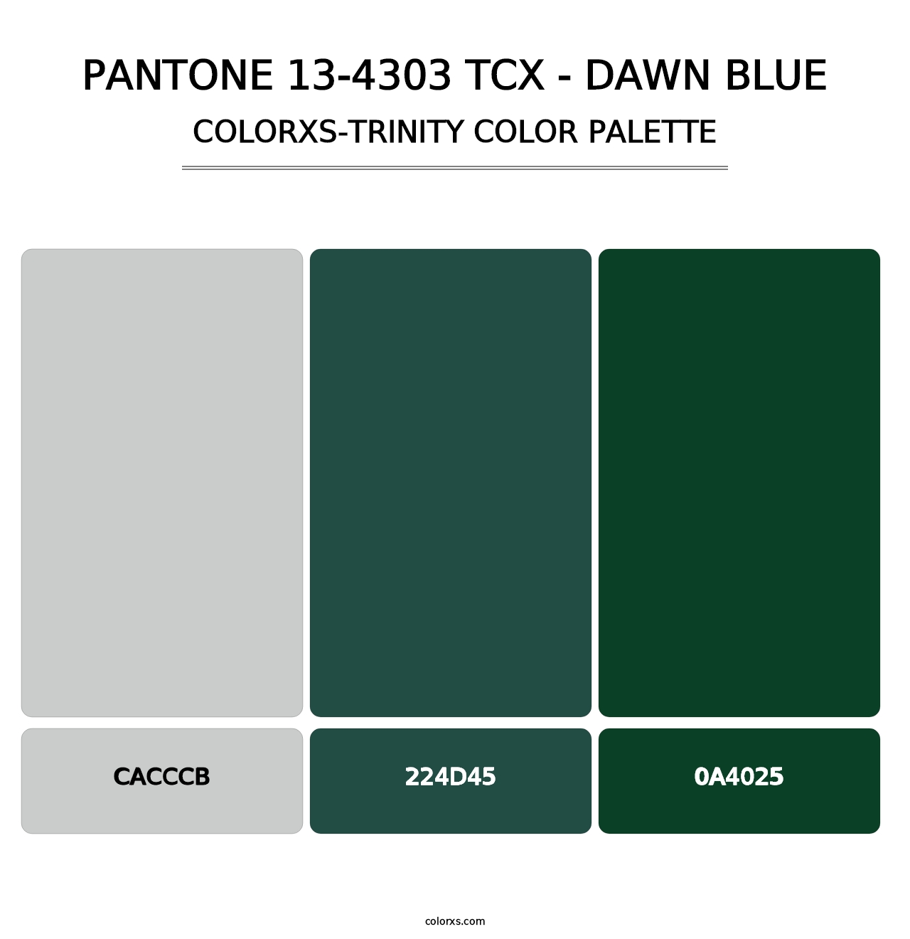 PANTONE 13-4303 TCX - Dawn Blue - Colorxs Trinity Palette