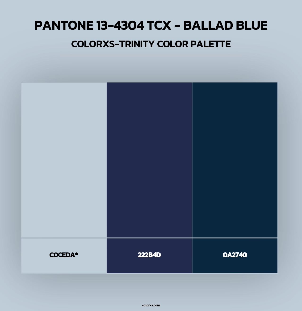 PANTONE 13-4304 TCX - Ballad Blue - Colorxs Trinity Palette